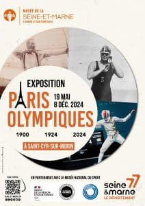 Affiche de l'exposition Paris olympiques 1900-1924-2024